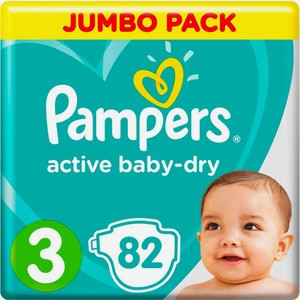 Подгузники Pampers Activebaby 3 Midi 6-10 и 4-9кг 82шт
