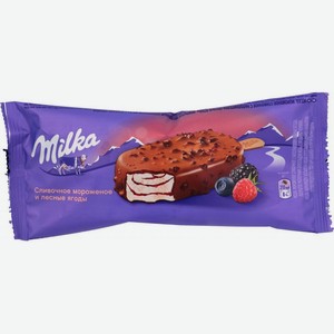 Мороженое Milka эскимо сливочное Лесные ягоды и Черника 64г