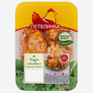 Бедро цыпленка-бройлера Петелинка в маринаде охлажденное, ~1.6кг Россия