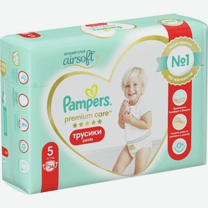 Трусики-подгузники Pampers Premium Care 5 (12-17 кг), 34 шт.