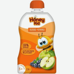 Пюре Honey Kid Яблоко черника с 5 месяцев, 220г