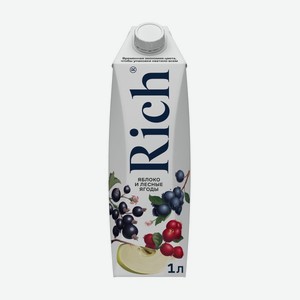 Нектар Rich яблоко и лесные ягоды 1л тетра-пак