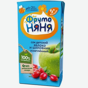 Сок ФрутоНяня Яблоко и шиповник 200мл