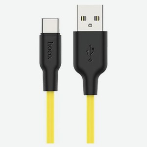 USB кабель Hoco X21 Type-C желтый, 1 м
