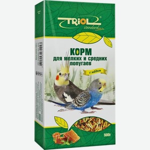 Сухой корм для попугаев Triol с мёдом 500г