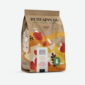 Мини-зефир Petit Appetit облепиха, шиповник и клетчатка семян чиа, 74г Россия