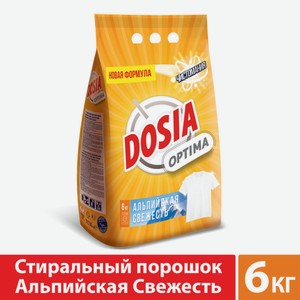 Стиральный порошок Dosia Optima Альпийская Свежесть, 6кг Россия