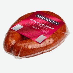 Колбаса Мираторг Краковская полукопченая, 430г Россия