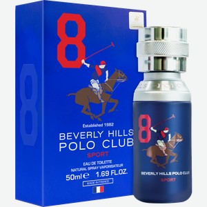 Туалетная вода Beverly Hills Polo Club Sport №8 мужская 50мл