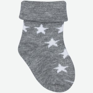Носки дет LITTLE TIMES сер. звездочки, р7-8(1-3мес) НН8001Л, Россия