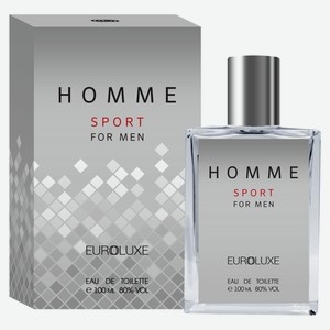 Туалетная вода мужская EUROLUXE Homme Sport, 100 мл