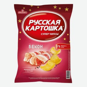 Чипсы картофельные Русская Картошка бекон, 140 г.