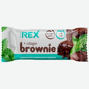 Пирожное ProteinRex протеиновое с коллагеном брауни мятное 50г