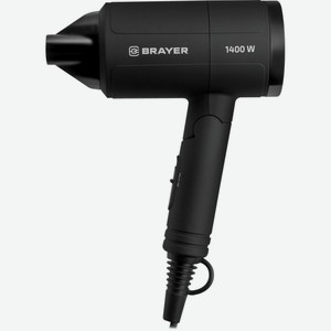 Фен BRAYER 1400Вт, 2 скорости, складная ручка, съемный фильтр BR3040, Китай