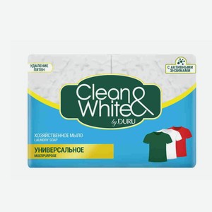 Мыло хозяйственное Duru Clean & White Универсальное (120г x 2шт), 240г Турция