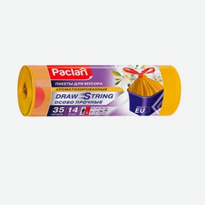 Мешки для мусора Paclan Aroma с завязками 35 л 15 мкм 14 шт