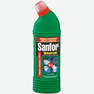 Чистящий гель Sanfor Универсальный Зеленое яблоко, 750 мл, пластиковая бутылка