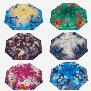 Зонт женский Raindrops 3 сложения автомат фотосатин арт. RD-733814