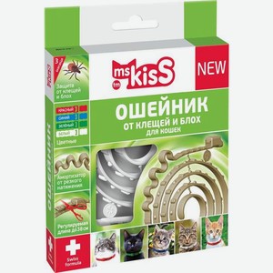 Ошейник для кошек Ms Kiss репеллентный 38см в ассортименте