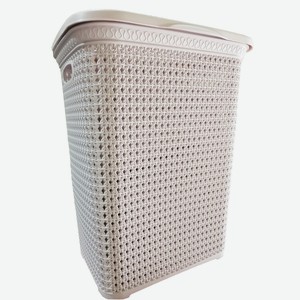 Корзина для белья с крышкой 48л