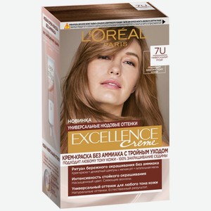Краска для волос EXCELLENCE Paris оттенок 7U, универсальный русый AA344100, Бельгия, 192 мл