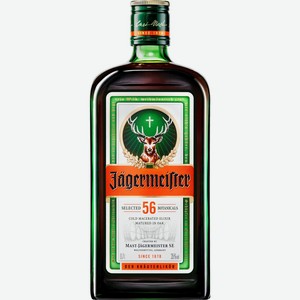 Ликер JAGERMEISTER десертный алк.35%, Германия, 0.5 L