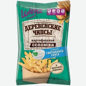 Чипсы соломкой Лоренц Деревенские чипсы 120г со вкусом сметанного соуса