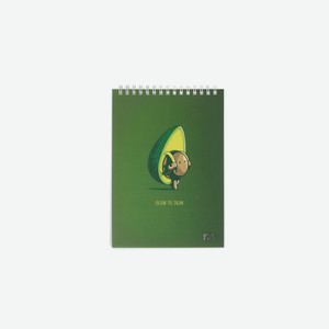 Блокнот Meshu Avocadreams А5 пластиковая обложка на гребне 60 листов
