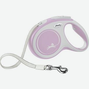 Flexi рулетка New Line Comfort M до 25 кг (5 м лента). Розовый