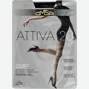 Колготки женские Omsa Attiva 20 черные р.2