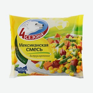 Смесь 4 сезона Мексиканская овощная быстрозамороженная, 400г Россия