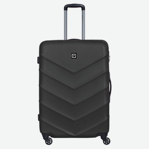 Чемодан жесткий Airport черный 4 колеса, размер L