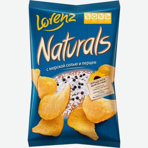 Чипсы картофельные NATURALS с морской солью и перцем, Россия, 100 г