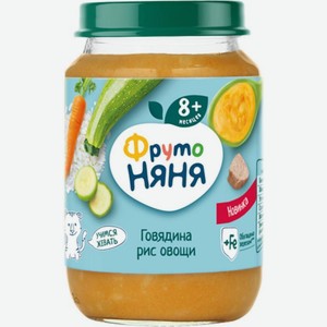 Пюре Фрутоняня Овсянка Рис Говядина 190г