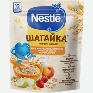Каша Nestle Шагайка 5 злаков яблоко земляника персик с 12месяцев 190г