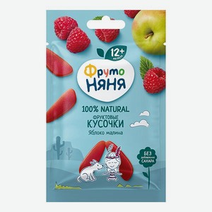 Кусочки фруктовые ФрутоНяня из яблок и малины 15г с 12месяцев