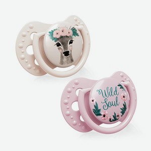 Пустышка Lovi Wild Soul 0-3мес 2шт Розовый