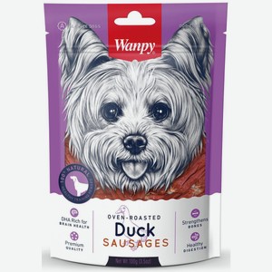 Лакомство для собак Wanpy Dog сосиски из утки, 100 г