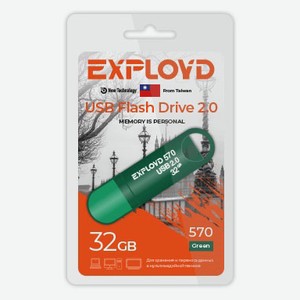Флешка Exployd 570 32GB зеленая