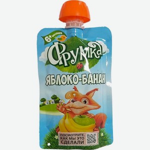 Пюре Фрумка яблоко-банан для детей от 6 месяцев 90г