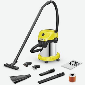 Строительный пылесос Karcher WD 3 S V-17/6/20 Car, желтый, без АКБ, без ЗУ [1.628-149.0]