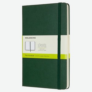 Блокнот Moleskine Classic, 240стр, без разлиновки, твердая обложка, зеленый [qp062k15]