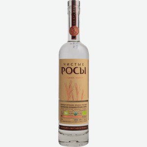 Водка Чистые Росы из ячменного зерна 40% 500мл