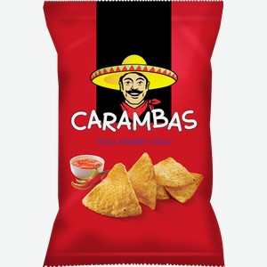 Чипсы Carambas кукурузный сладкий тайский перец 150г