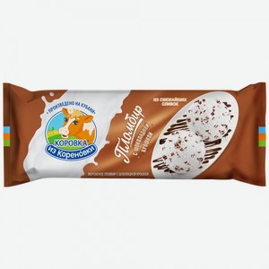 Мороженое Коровка из Кореновки с шоколадной крошкой 12% пломбир, 400 г