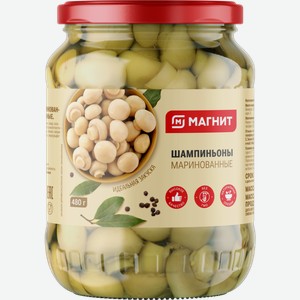 Грибы Магнит Шампиньоны маринованные 480г