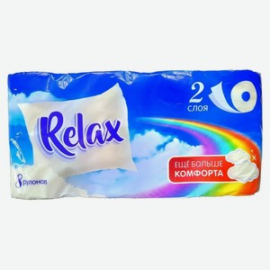 Туалетная бумага RELAX АТГ 2сл 8рул*28м, 100% целл. ООО  Архбум тиссью групп 