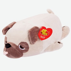 Мягкая игрушка Abtoys Supersoft Собачка Мопс светло-коричневый, M2024