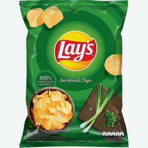 Чипсы картофельные LAY S Молодой зеленый лук, Россия, 140 г