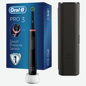 Зубная щетка электрическая Oral-B Pro 3 D505.513.3X Black + чехол